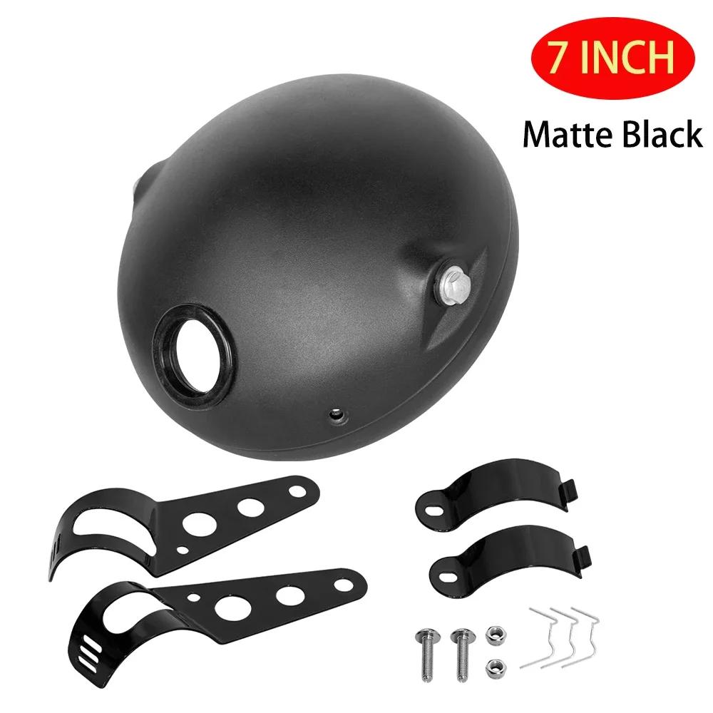 

Универсальная 7-дюймовая светодиодная мотоциклетная фара DRL фара для Honda Yamaha Suzuki Victory Kawasaki 7,5-дюймовый корпус лампы аксессуары