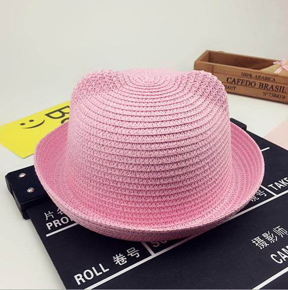 Childrens Cartoon Straw Hat With Sunshade For Summer Outings And Playtime