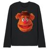 The Muppets Unisex Adult Fozzie Bear Face Long-Sleeved T-Shirt