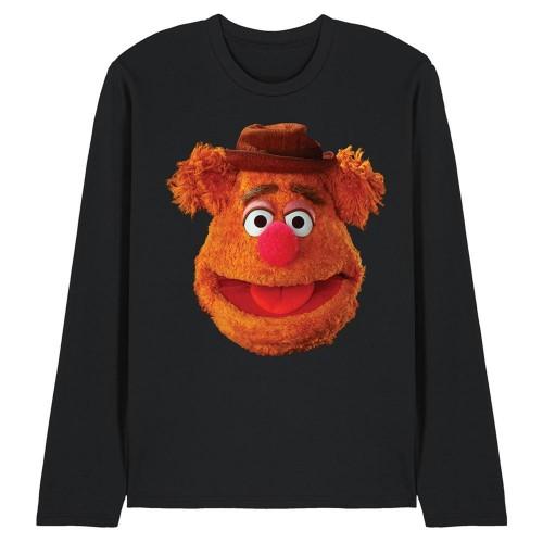 The Muppets Unisex Adult Fozzie Bear Face Long-Sleeved T-Shirt