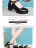 Mom's Leather Cheongsam Dance Shoes: Spring/Summer, All-Match, Thick Sole & Heel, Single Buckle