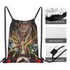 Custom Attack On Titans Drawstring Bag for Training Yoga Backpacks Women Men Manga Sports Gym Sackpack
