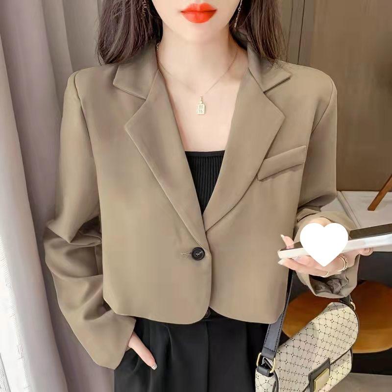Chic Spring & Autumn Women's Loose Cropped Suit Jacket
