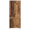 Wall Mounted Highboard Reclaimed Wood Look 69.5 x 34 x 180 cm Engineered Wood