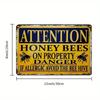 Vintage Bee Tin Sign Farmhouse Wall Decor Weatherproof Home Bar