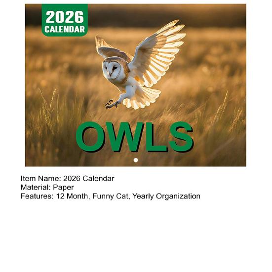 Yousheng 2026 Wall Calendar Jan 2026 - Dec 2026 12 Monthly Planner Wall Hanging Calendar with Funny Dog/Cat Images for School Home Office