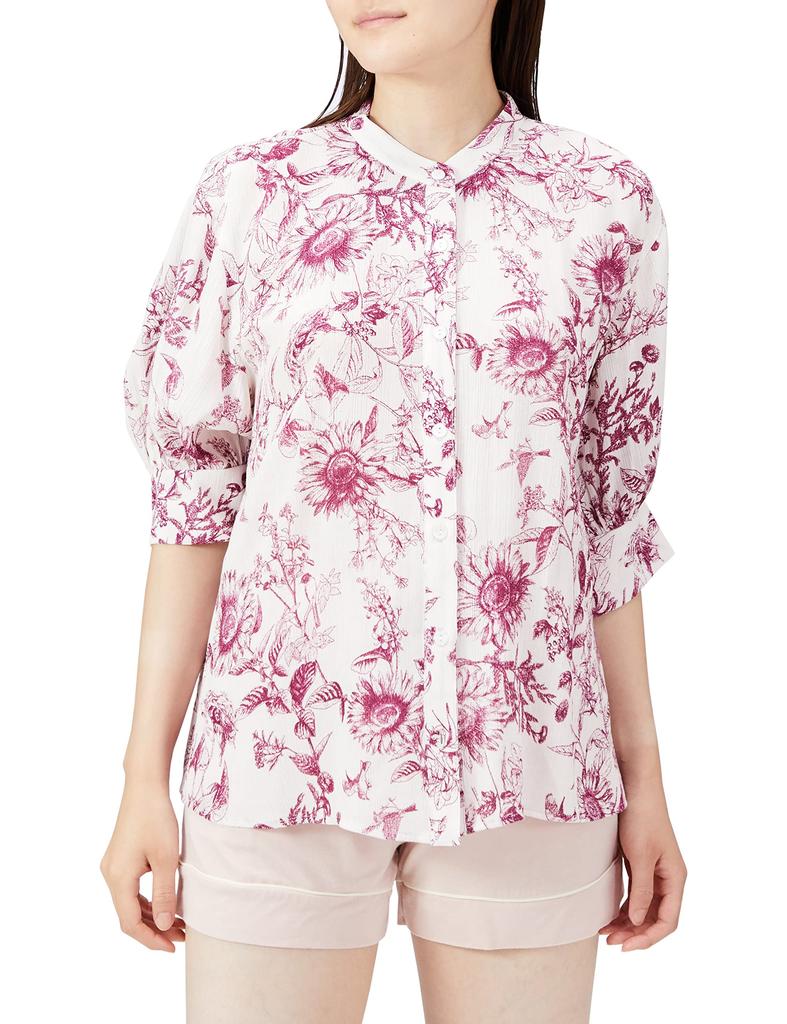 Refre Stand Collar Tops SHFB222040 PNK F [Sneider Home] Women's