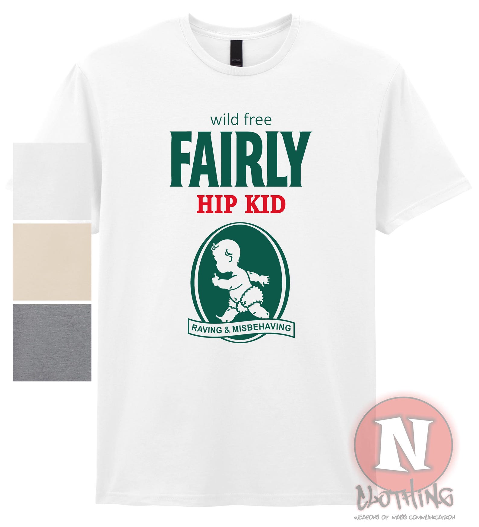 Fairly nice hip kid T-Shirt classic 90 s old school rave heavy weight organic cotton L