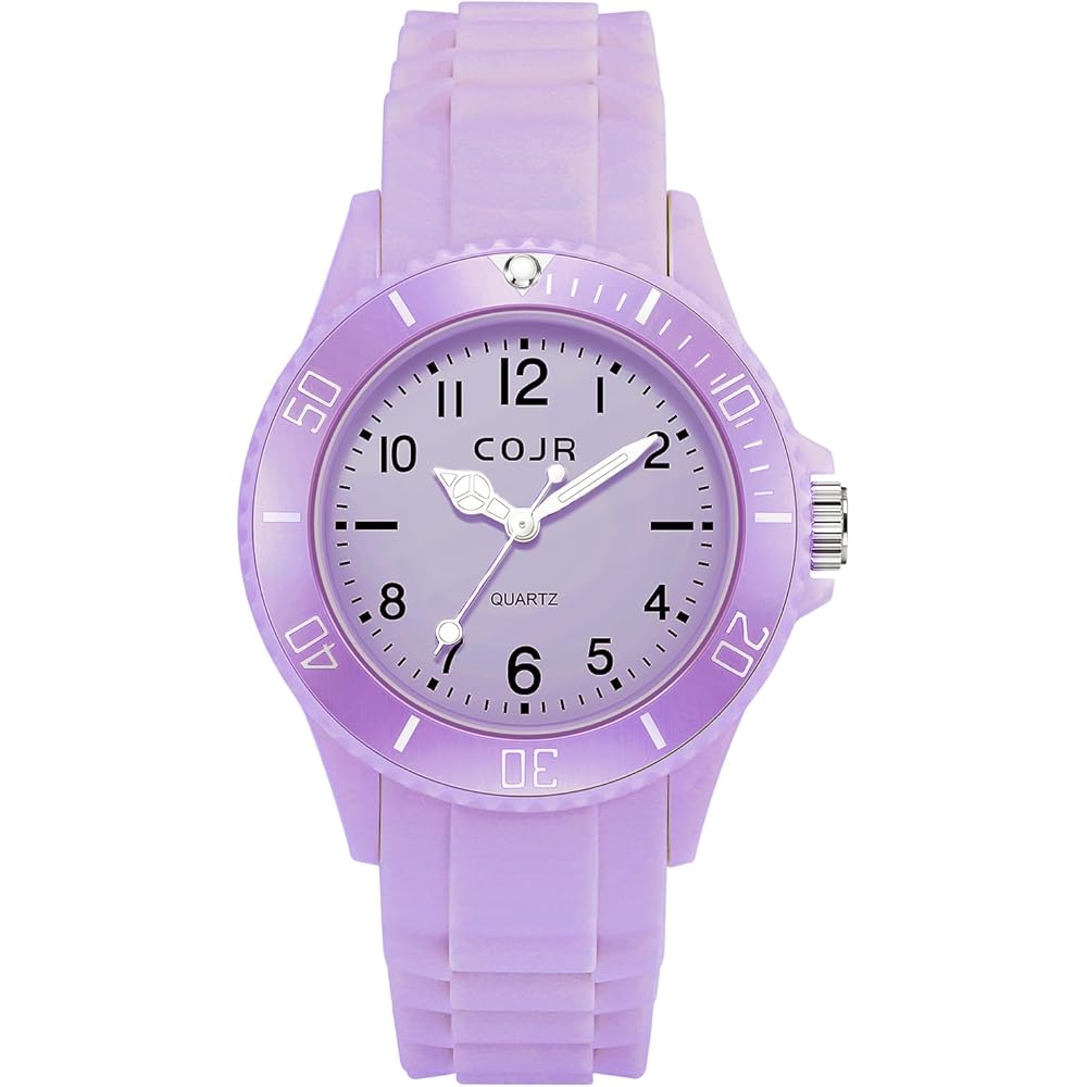 Analog Wristwatch Silent Second Hand Waterproof 3ATM Unisex Purple