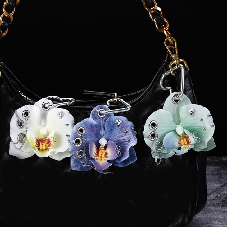 Künstlerischer Blumenschlüsselanhänger Für Schlüssel Schlüsselorganizer Geschenk Dekorativer Phalaenopsis Schlüsselhalter Stilvoller Schlüsselanhänger Anhänger