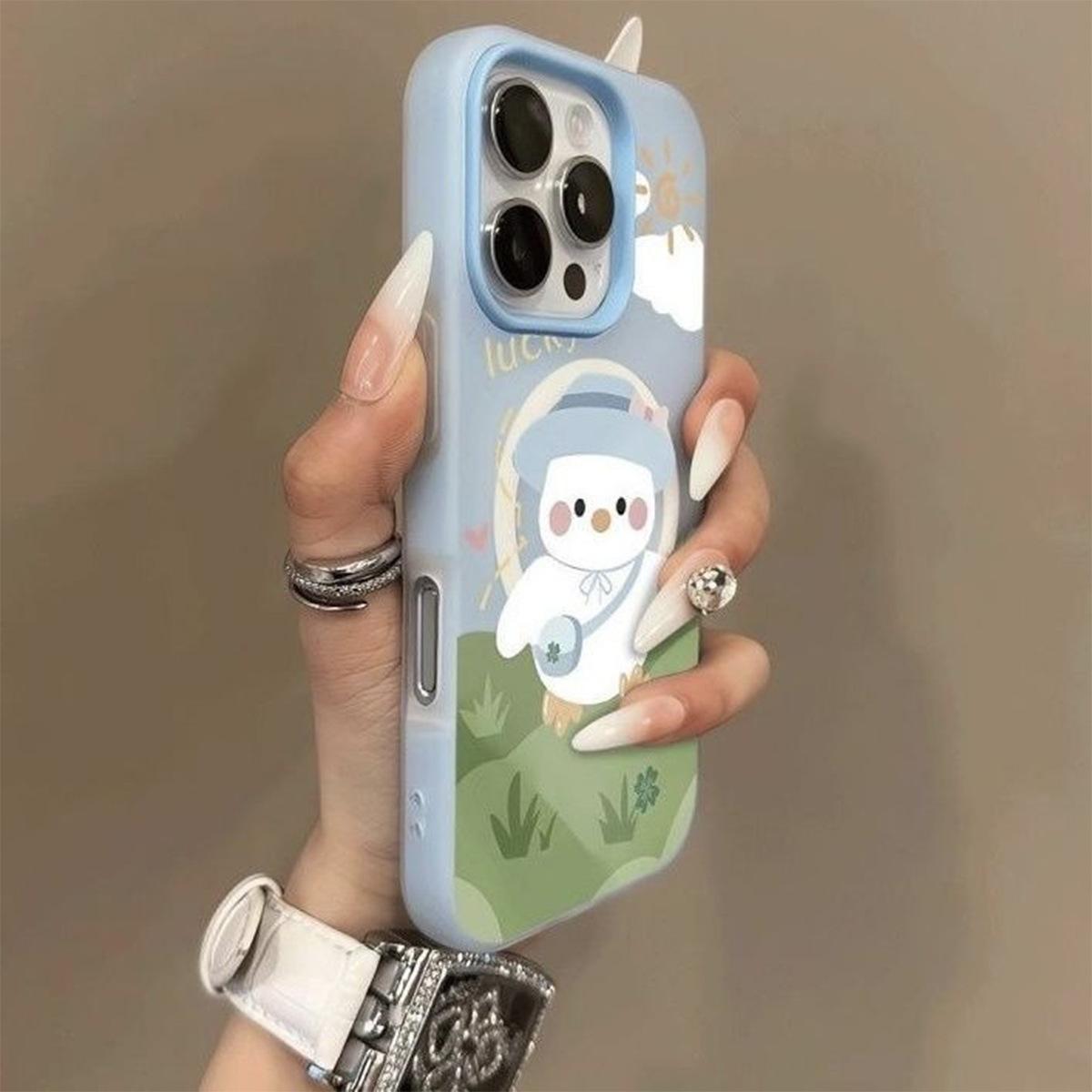 

Creative Color Jelly Magnetic Suction 2-in-1 Phone Case, Wave for Apple Phone Protective Case, Cute 13pro All Inclusive For iPhone 16PROMAX