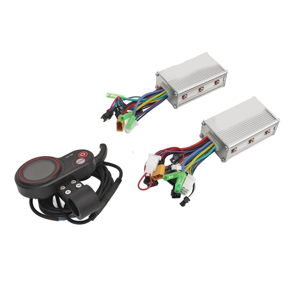 Brushless Motor Controller 24V 36V 48V 500W 25A LH100 LCD Display Dual Drive Controller Kit for