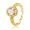 Adjustable Oval Zircon Ring - European American Design