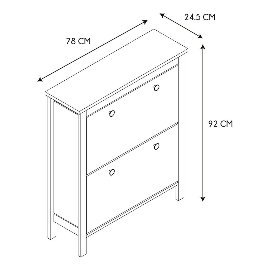 Meubl white NARROW SHOE CABINET for the hall MADE OF MDF