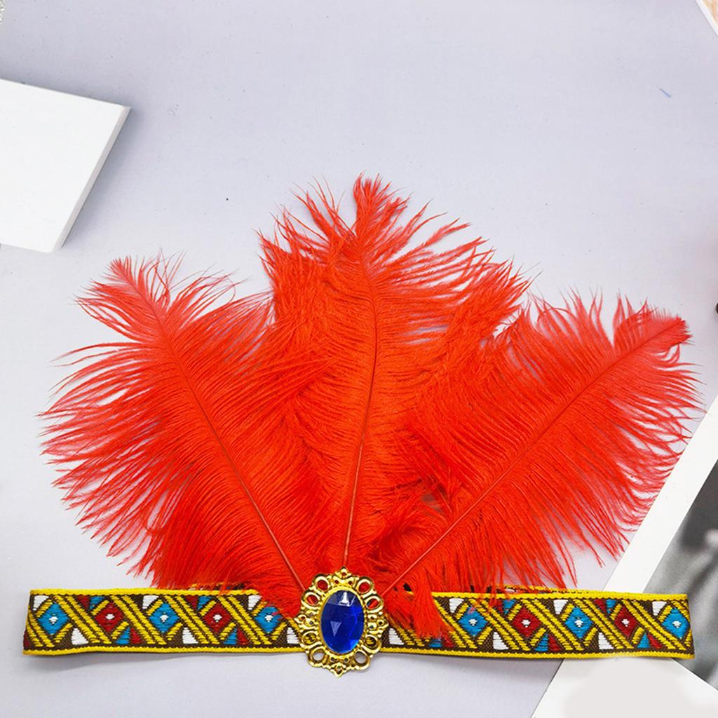 Feather Flapper Headbands Mardi Gras Prom Dancer Headpiece for Party Carnivals Celebrations Headwear Hair Styling