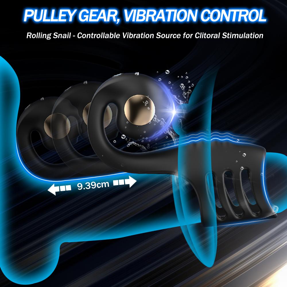Powerful Penis Ring Vibrator Male Remote Control Dual-motor Delay Ejaculation Enlargement G-Spot Stimulation Sex Toy For Couple