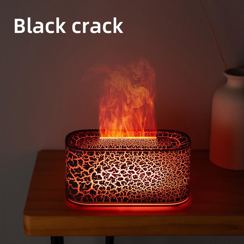 New Essential Oil Aromatherapy Diffuser Desktop Fine Water Mist Flame Humidifier 220ml USB Home Colorful Flame Aroma Diffuser