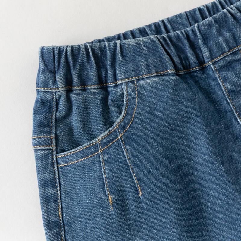 DAVE&BELLA Girls' Autumn Wide-Leg Denim Jeans