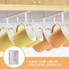2Pcs Iron Mug Rack Under Cabinet Coffee Cup Organizer Hanging Cup Holder for Kitchen Cabinets Space Saving Sturdy Minimalist Mug