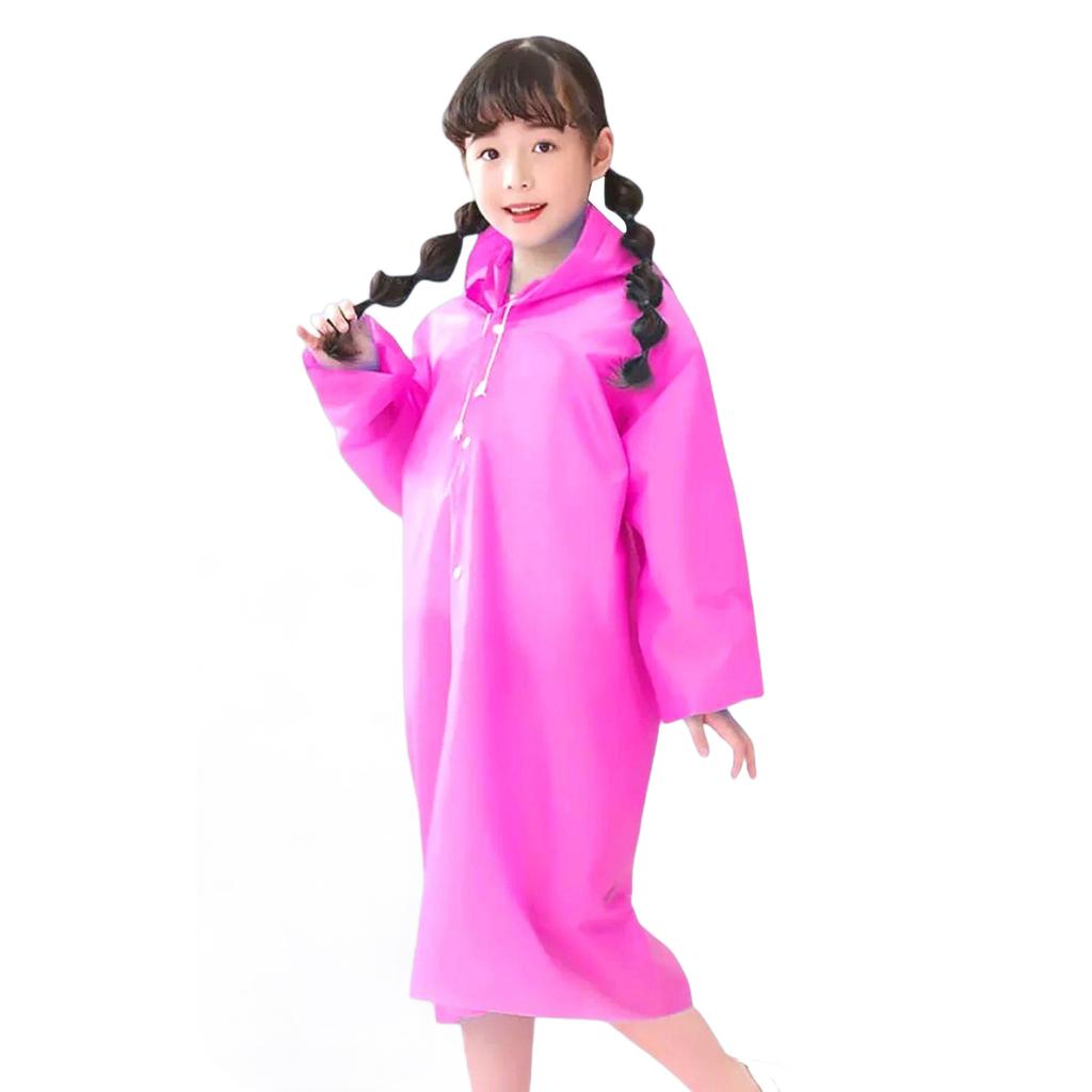 Outdoor Travel Kids EVA Raincoat Thicken Waterproof Children Poncho,0.16mm Thickness