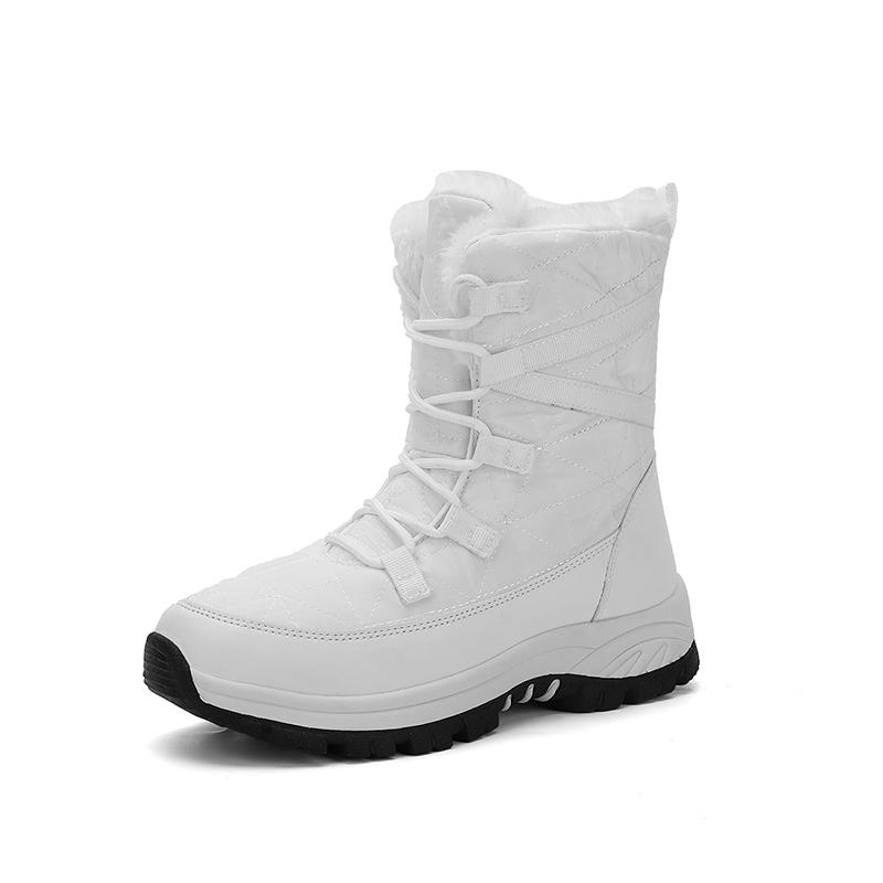 Winter Snow Boots Women High-top Outdoor Plush Thick-soled Solid-color Outdoor Shoes Women Anti-slip Casual Ankle Boots Women