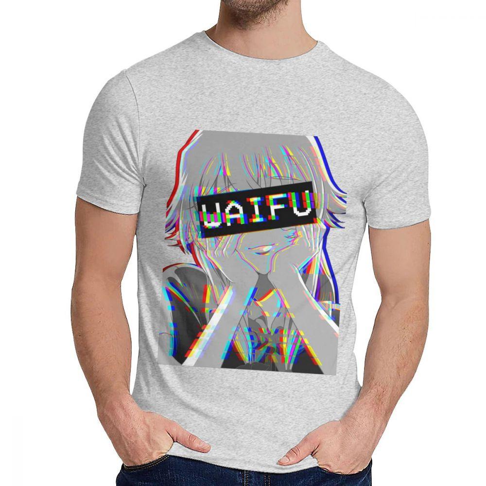 Round Neck Yuno Waifu Japanese Animation T Shirt Custom Unisex 100 Cotton T Shirt Big Size