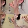 Französische minimalistische Strass-Quasten-Hängeohrringe: Schmuckstecker: Schick, Luxuriös und Exquisit