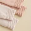 1 Pairs Women's Thickened Mink Socks Plush Sleepwear Solid Color Warm Middle Tube Autumn Winter Home Socks