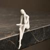 Abstrakcyjna Statua Myśliciela Drukowana 3D Figurka Czytającego Myśliciela Nowoczesna Rzeźba na Półkę
