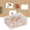 Practical Durable Delicate Wooden Pushpin Cute Style In High Quality(30pcs, square pushpin)