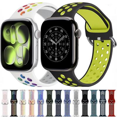 Sport Silicone Strap for Apple Watch 11 10 46mm 42mm 9 8 7 45mm 41mm Bracelet Band iWatch Ultra 3 2 49mm 6 5 4 SE 44mm 40mm Belt