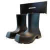Fashion Bottes de Pluie de Luxe en Cuir Souple pour Femme, Bottines de Styliste, Imperméables, Confortables, à Plateforme