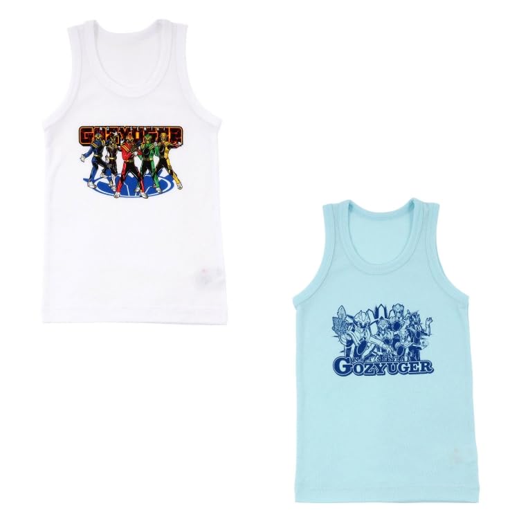 

[Airin] Bandai Number One Sentai Gojuger Tank Tops, 2-Piece Set, 110cm, Assorted, Boys Underwear, 572