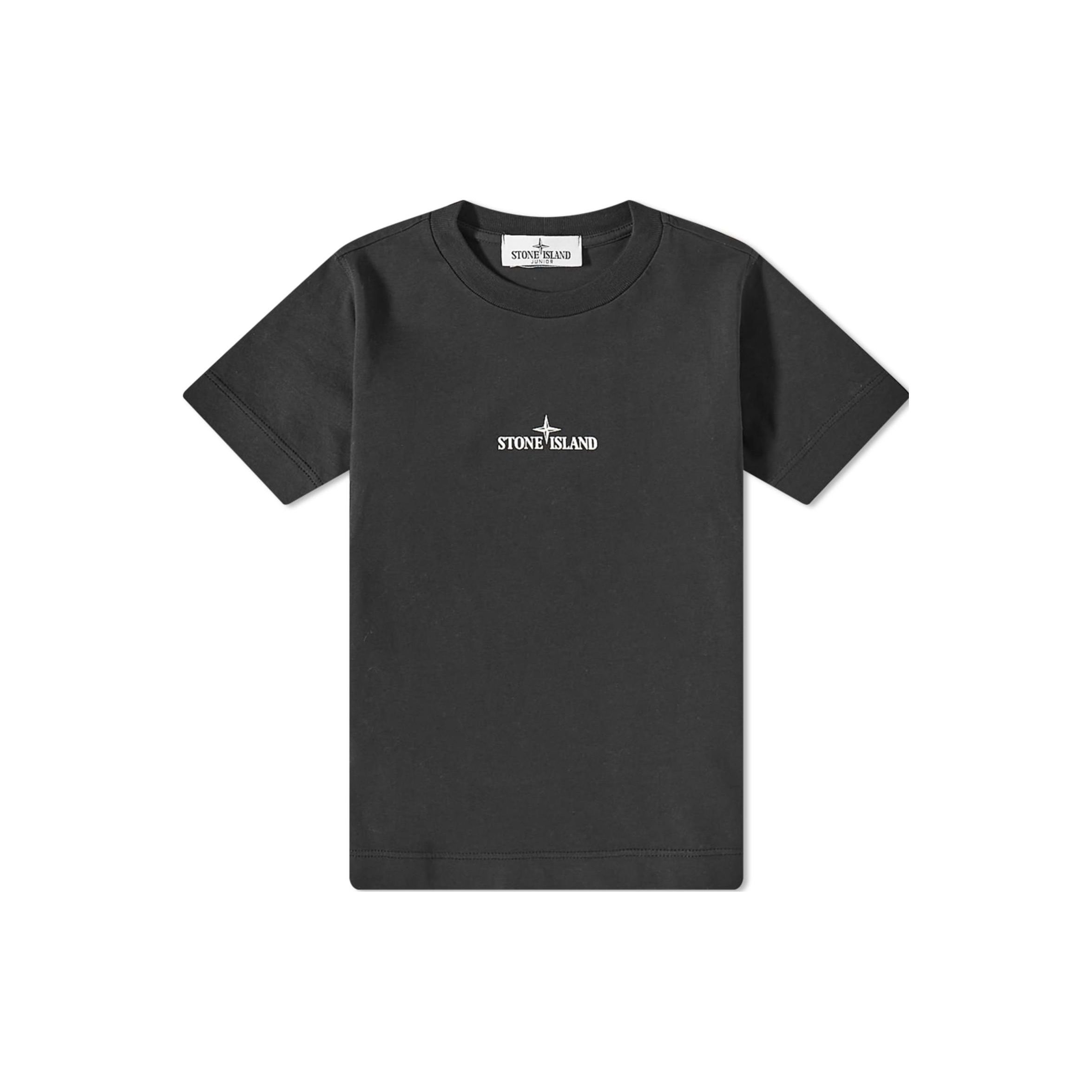 Stone Island Letter Print Crew Neck Short Sleeve T-Shirt Men Tops Black 781621055-V0029 8