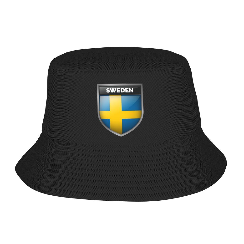 Sweden Flag Bucket Hat Unisex Women  Beach Sun Summer Fishing Cap