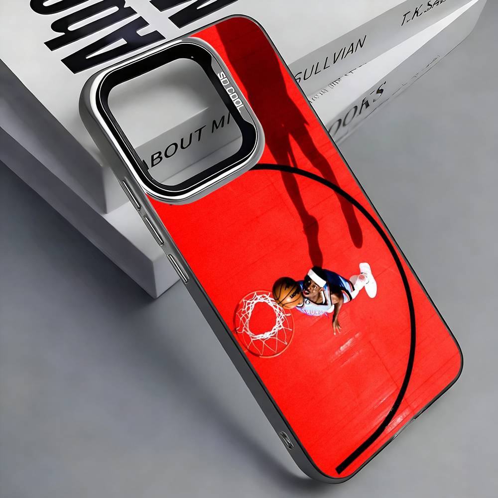 

S-Shai G-Gilgeous A-Alexander Colorful Silver Back Phone Case For IPhone 17 16 15 14 13 12 11 Plus Pro Max Plus iPhone17PRO