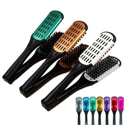 1 Stücke Pro Friseurglätter Nylon Haarglättung Doppelbürsten V-form Kamm Klemme Nicht Verletzt Styling-Tools