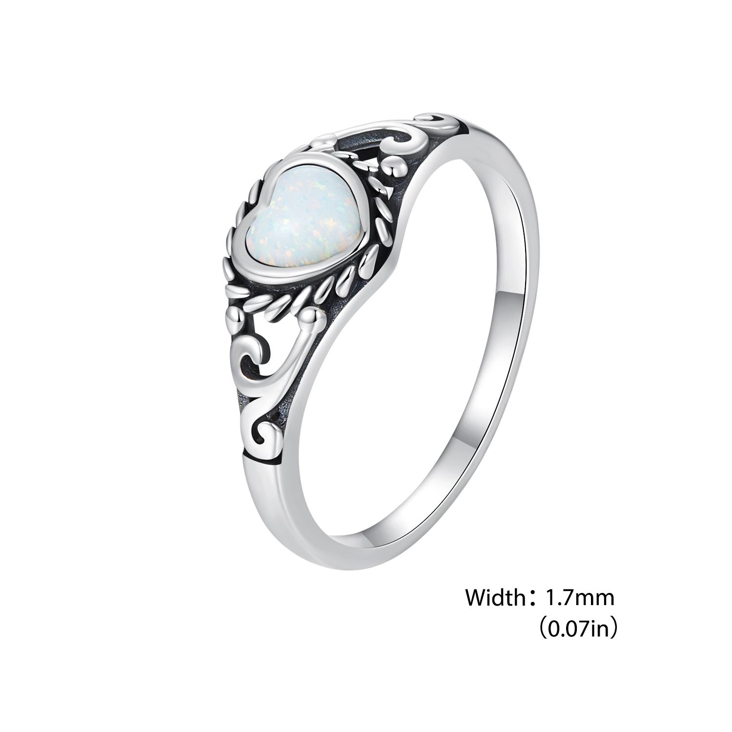 

Кольцо WOSTU из стерлингового серебра 925 пробы с опаловым узором, опал в форме сердца для женщин, изысканные ювелирные изделия, подарок на вечеринку, свадьбу, годовщину, новый поступление 8