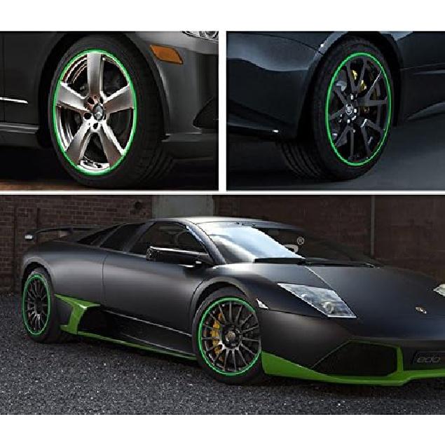 16pcs Reflective Wheel Rim Stripe Decal Sticker for Motorcycle Wheels Car Cycling Bike Bicycle Night Safety Decoration Stripe Universal Reflective