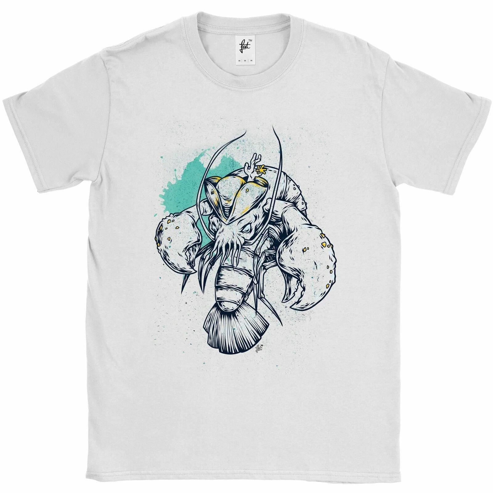 Lobster Pirate Captain With Big Claws & Pirate Hat Mens T-Shirt S