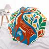 1pc Deer Nature Automatic Folding Umbrella - Windproof Compact Travel Umbrella with Auto Open/Close, 8-Rib Heavy-Duty Shaft for Women/Men A006