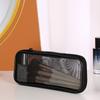 Black Mesh Travel Makeup Brush Bag for Eyebrow Pencil, Eyeliner, Eyeshadow & Powder Brushes