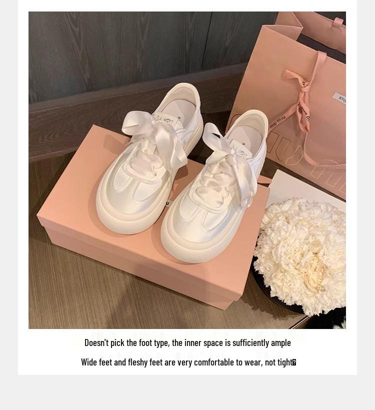 Women's Spring/Summer 2025 Grape Mom Satin German Trainer: Leather, Thick Sole, Height-Increasing, Lace-Up Skate Shoes