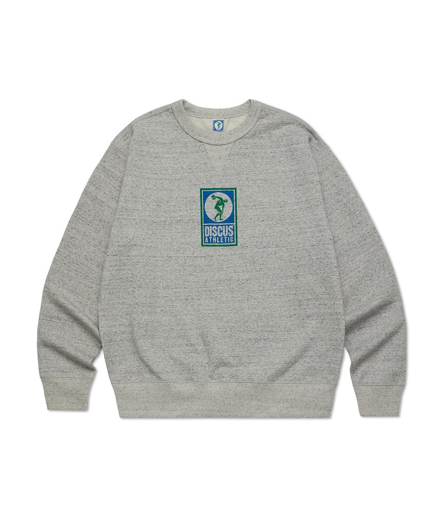 DISCUS ATHLETIC Heavyweight Regular Fit Logo Sweatshirt Heather Grey