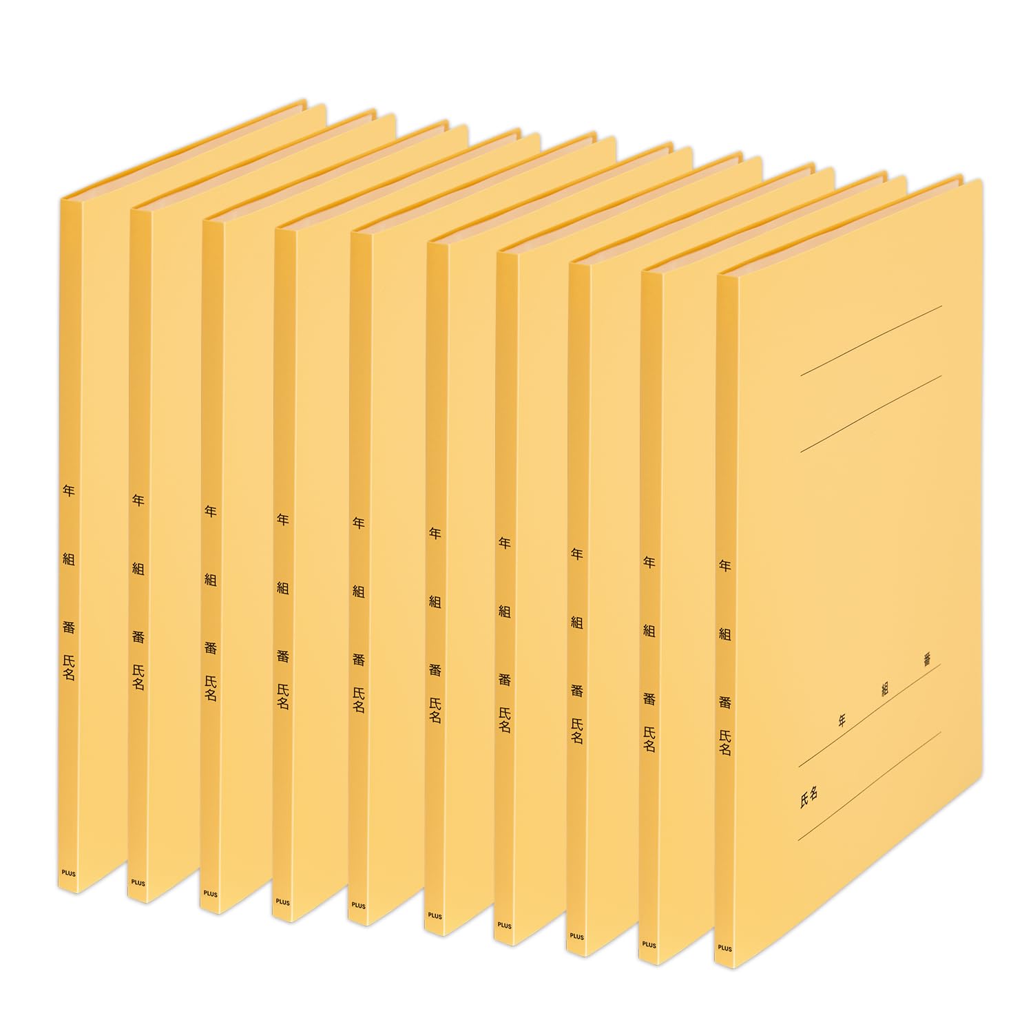 Plus Pocket Year Class Clear 20 Pack of x 10 File, Name, File, FF, Pockets, 10, Yellow, FC-122GA, 84-892
