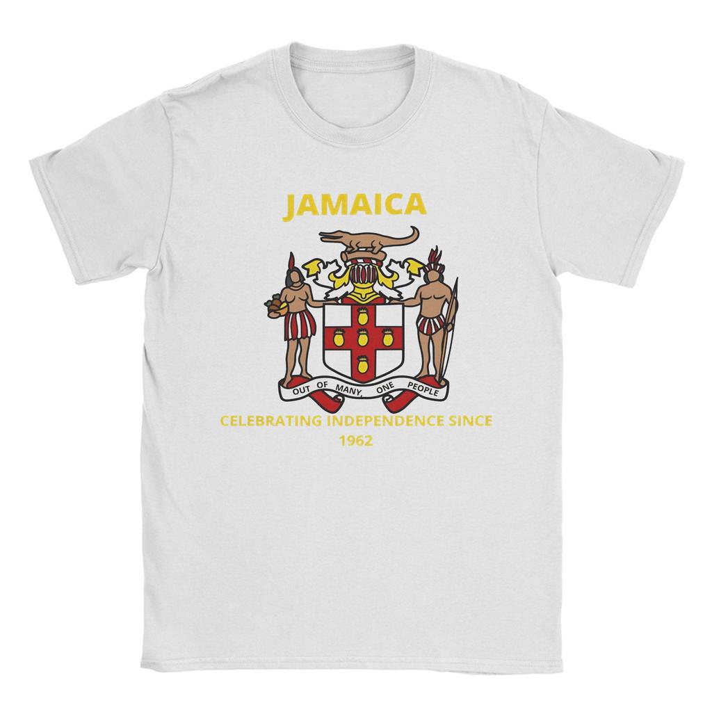 Unisex T Shirt Jamaica Coat Of Arms   TShirts Harajuku  Summer Tee Shirt Vintage Cotton Clothes Gift Idea