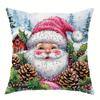 Cute Santa Claus Snowman Garland Pillowcase Christmas and New Year Gift Suitable for Home Room Living Room Sofa Cushion Cover