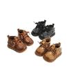 Boys' Non-slip British Style Leather Boots for Baby Girls Soft-soled Toddler Shoes