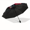 1pc Barbed Wire Roses Automatic Opening/closing umbrella, Reinforced 8-Rib Construction, Compact Travel Umbrella yy250808149