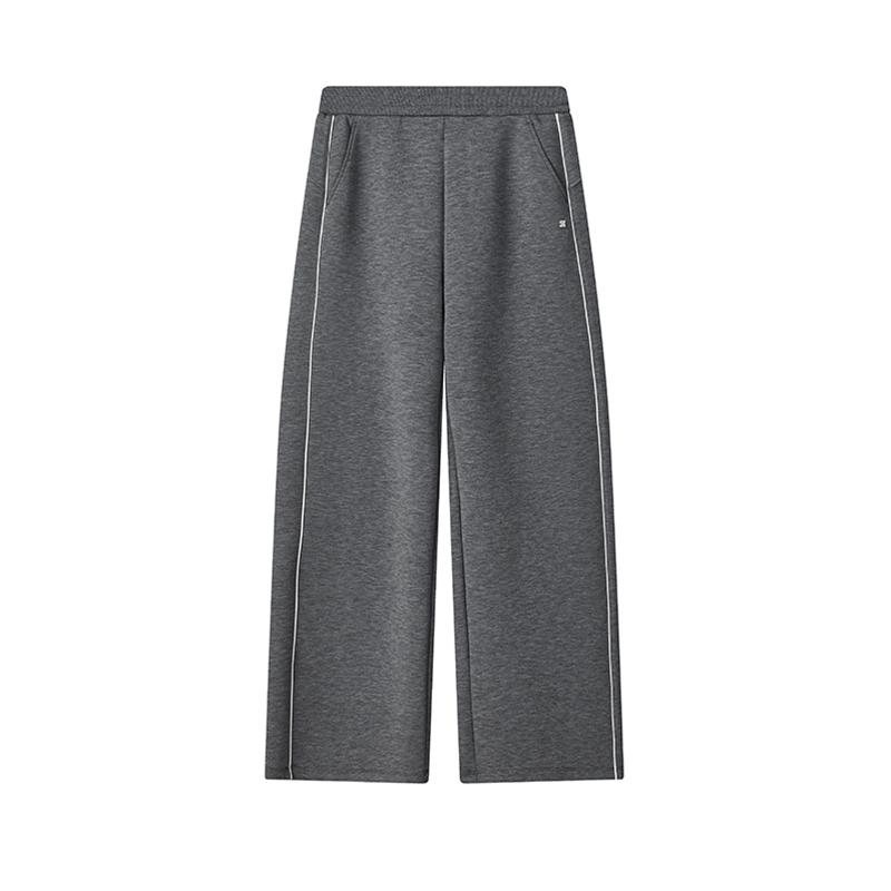 

Fila Белые Простые Модные Универсальные Вязаные Свободные Прямые Повседневные Брюки Женские низ F11W543601FMG S